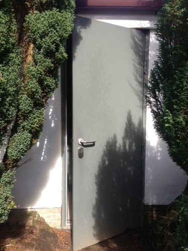 Steel security galvanised door - galvanised,